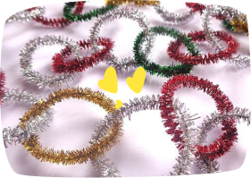 guirlanda com limpadores de cachimbo