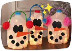 Lanterna de Natal com garrafa plástica 
