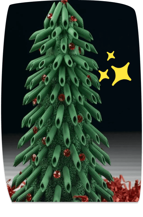 Árvore em pé feita com penne